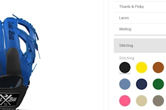 expertly configure and customize your baseball glove on kickflip and zakeke