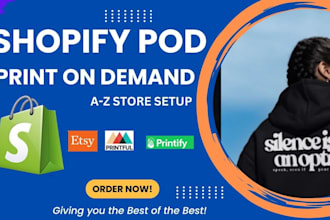 shopify print on demand store, pod store, etsy pod, printify, printful, pod, ge