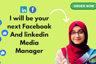 be your facebook and linkedin marketing manager