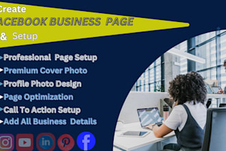 do facebook business page create and setup, cover design