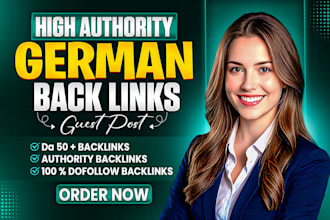 do high quality dofollow german SEO backlinks through german guest post da 90