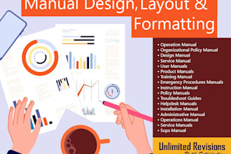 design, format and layout manuals,workbooks,handbooks,manuscripts ready to print