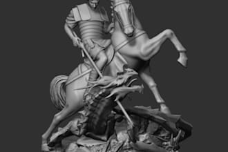 sculpt3d toy,action figure, dnd miniature,zbrush sculptor,retopology,uv map, stl