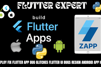 django python laravel native react angular mobile app fix flutter api framework