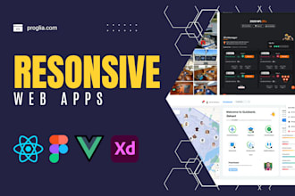 convert figma design into responsive react or vue app