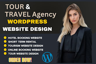 build travel agency website, tour, tourism website, travel website in wordpress