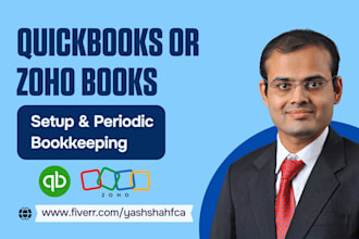 do year end bookkeeping on quick books or zoho books