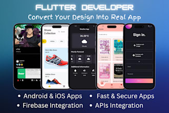 build flutter ui for android and ios