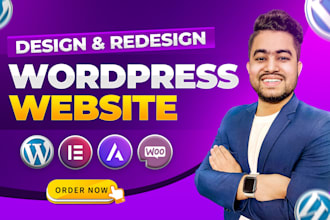 create custom wordpress website design, website builder, website development