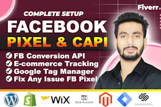 setup facebook pixel conversion API, fix meta pixel, ga4 server side tracking