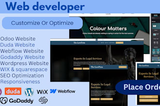 design,optimize, redesign your odoo,duda , godaddy, wix and wordpress website