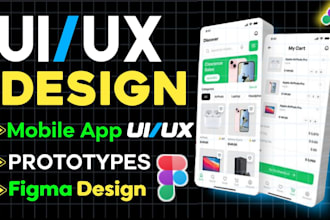 ui ux mobile app figma design with prototype wireframe