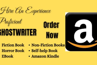 write 30k words ebook as ghostwriter, nonfiction ebook writer amazon kindle