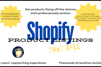 write your shopify product description