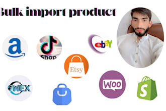 bulk import and export products on ebay,amazon, etsy, woocommerce, tiktok shop