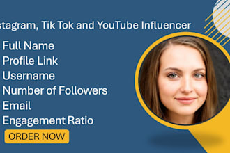 find best instagram, tiktok and youtube influencer list