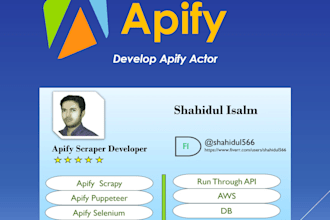 develop apify actor for web scraping
