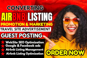 do airbnb listing promotion, airbnb listing SEO, travel site promotion