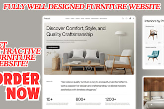 design responsive furniture store or furniture dropshipping website with shopify