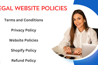 be your lawyer to draft terms and conditions, privacy policy and website policy