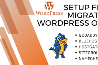 setup web hosting on bluehost, hostinger, hostgator, dreamhost, godaddy