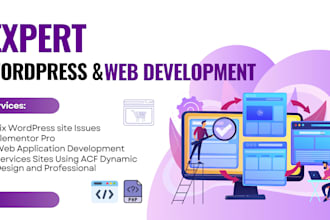 manage, design, and fix wordpress sites with elementor pro, and acf