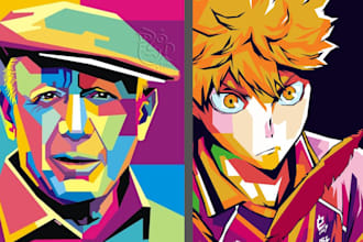draw personalized wpap pop art retro japanese pop art retro pop art in any style