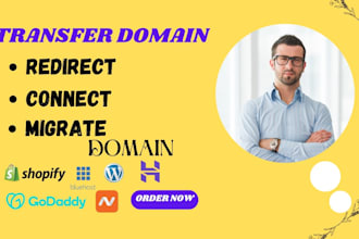 transfer, connect, domain fix email issue to any website, shopify, wordpress