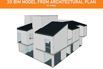 modelo 3d bim ifc a partir de plano