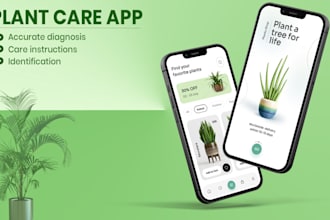 build a plant care app like planta, blossom, and gardenia