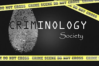 write criminology, criminal law, sociology, and psychology