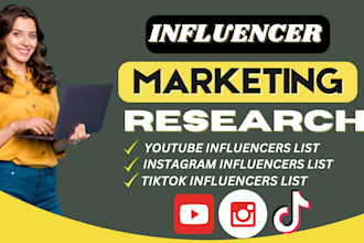 find best instagram , youtube , tiktok influencers list for influencer marketing