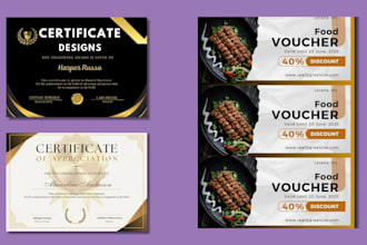 create certificates and gift voucher designs