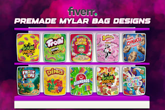 design premade mylar bag , weed packaging with in 15 min
