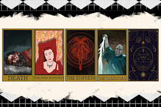 design tarot cards or any playing cards with any theme of your choosing