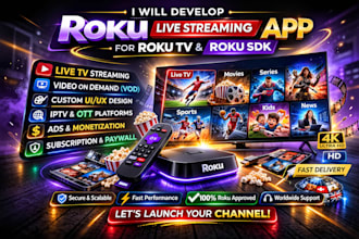 develop roku live streaming channel app, roku tv and roku sdk