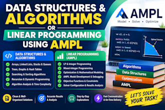 do data structure and algorithms tasks linear programming on ampl