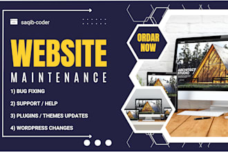 be your website maintenance manager and website bug fixing