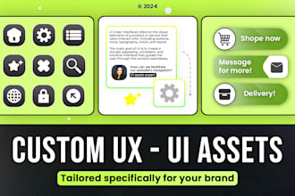 design custom UX UI kit, assets, components for your brand