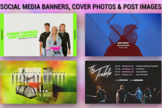 design your social banners, web banners, cover photos and posts
