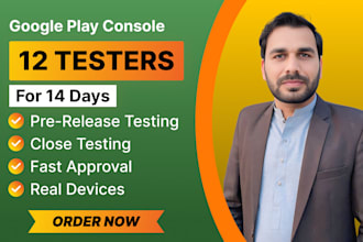 test your app for google play close testing with real 12 testers