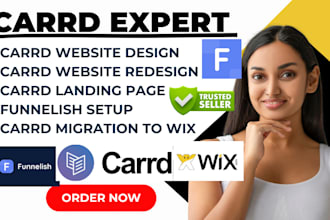 redesign carrd website, hubspot website, wix landing page carrd landing page
