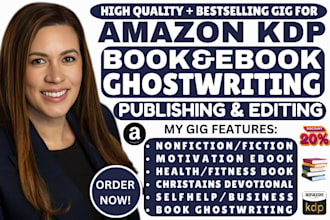 do amazon kdp book publishing non fiction ebook ghostwriter book writer editing