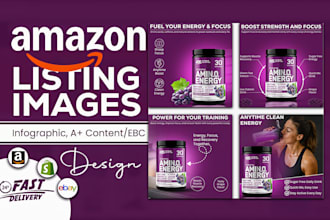 design amazon product infographics and listing images