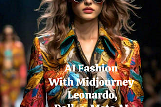 exclusive ai fashion and textile designer with midjourney,dall e, leonardo etc