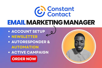 manage your email marketing on mailchimp, constant contact, design newsletter