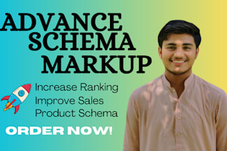 setup advanced schema markup, rich snippet and data structure of website