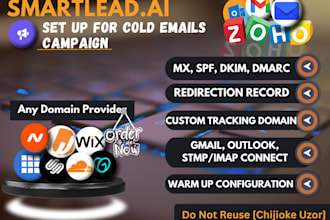 set up smartlead for cold email outreach and email warm up