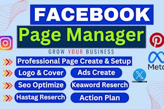 your facebook business page create, setup and manage