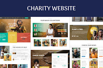 create charity website, non profit, ngo, fundraising website